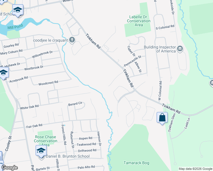 map of restaurants, bars, coffee shops, grocery stores, and more near 90 Brianna Lane in Springfield