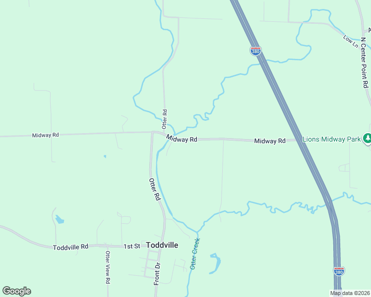 map of restaurants, bars, coffee shops, grocery stores, and more near 3584 Midway Road in Toddville