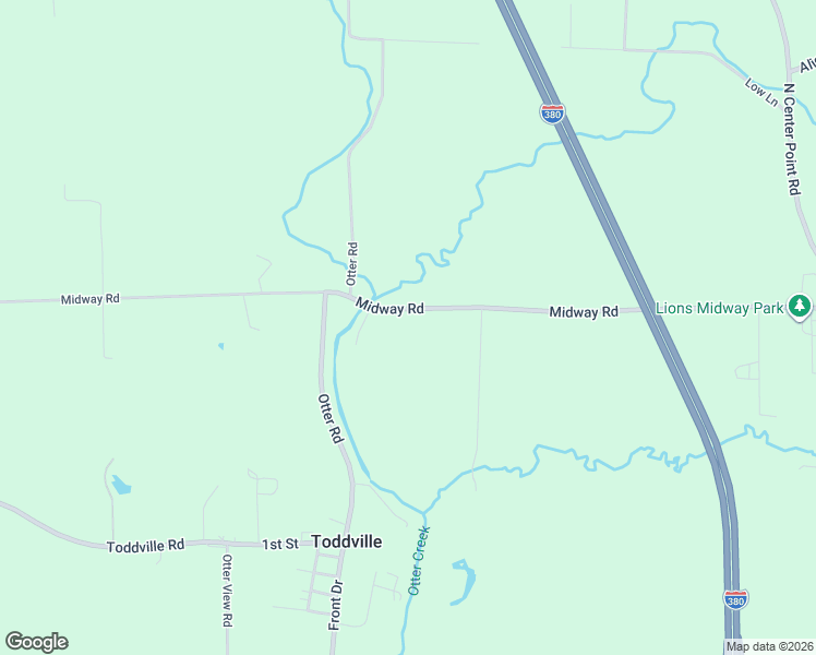 map of restaurants, bars, coffee shops, grocery stores, and more near 3584 Midway Road in Toddville