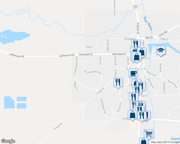 map of restaurants, bars, coffee shops, grocery stores, and more near 164 Nicole Drive in Brooklyn