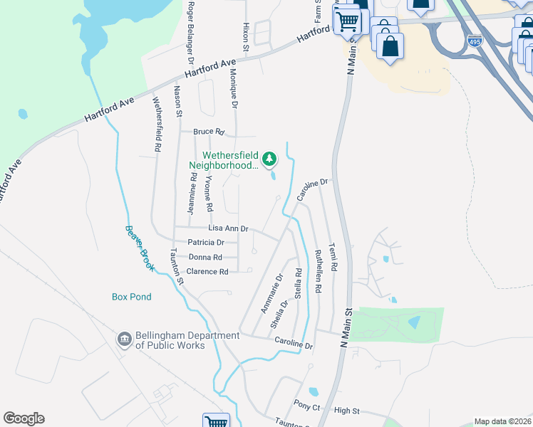map of restaurants, bars, coffee shops, grocery stores, and more near 271 Shirley Drive in Bellingham
