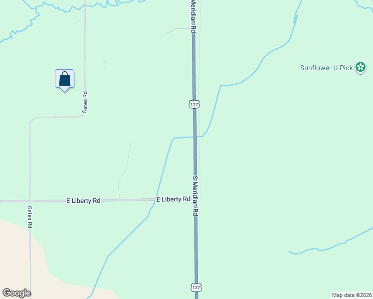 map of restaurants, bars, coffee shops, grocery stores, and more near 10784 South Meridian Road in Clarklake
