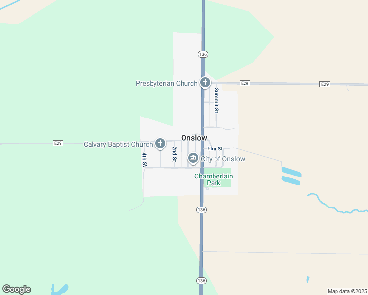 map of restaurants, bars, coffee shops, grocery stores, and more near in Onslow