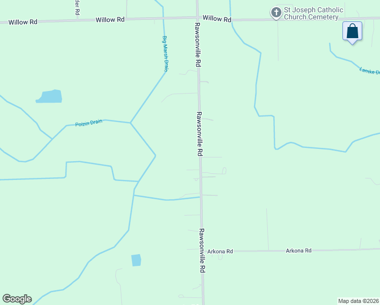 map of restaurants, bars, coffee shops, grocery stores, and more near 12608 Rawsonville Road in Belleville