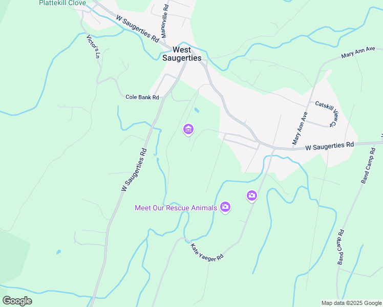 map of restaurants, bars, coffee shops, grocery stores, and more near 67 John Yaeger Road in Saugerties