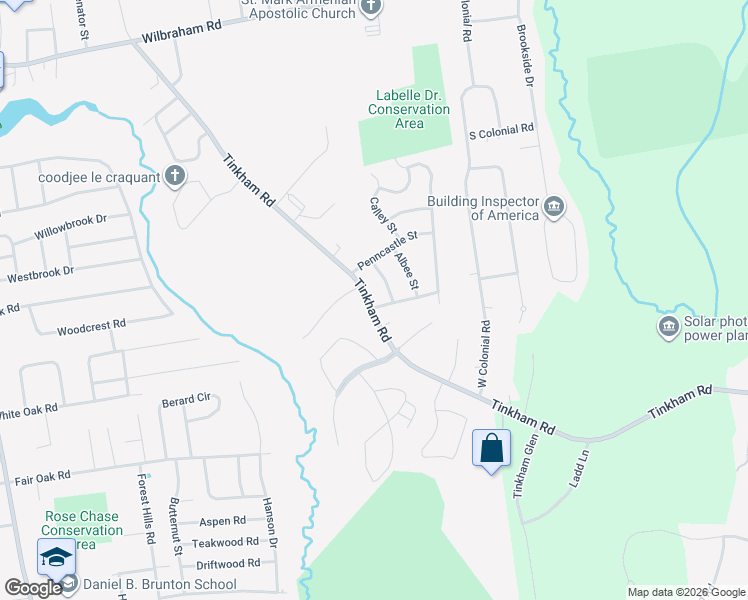 map of restaurants, bars, coffee shops, grocery stores, and more near 412 Tinkham Road in Springfield