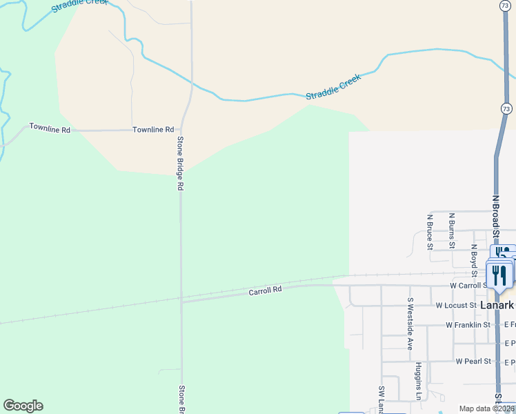 map of restaurants, bars, coffee shops, grocery stores, and more near in Lanark