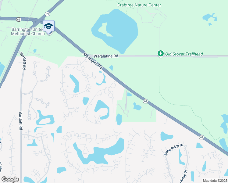 map of restaurants, bars, coffee shops, grocery stores, and more near 3 Eastings Way in South Barrington