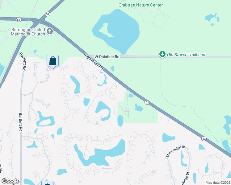map of restaurants, bars, coffee shops, grocery stores, and more near 3 Eastings Way in South Barrington