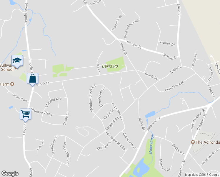 map of restaurants, bars, coffee shops, grocery stores, and more near 633 Old Farm Road in Franklin