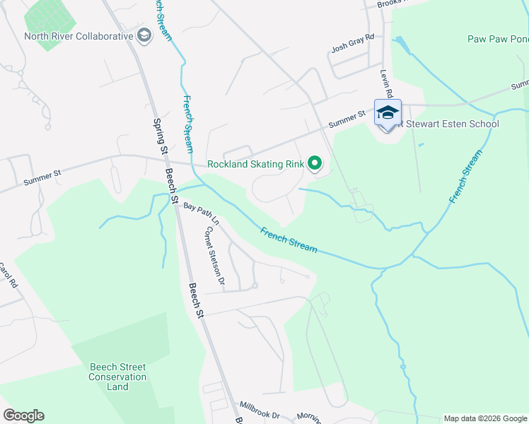 map of restaurants, bars, coffee shops, grocery stores, and more near 22 Winter Circle in Rockland