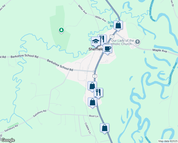 map of restaurants, bars, coffee shops, grocery stores, and more near 18 Berkshire School Road in Sheffield