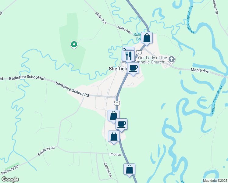 map of restaurants, bars, coffee shops, grocery stores, and more near 18 Berkshire School Road in Sheffield