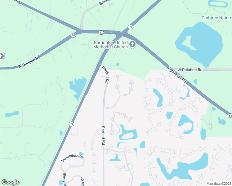 map of restaurants, bars, coffee shops, grocery stores, and more near 14 Brooke Lane in South Barrington