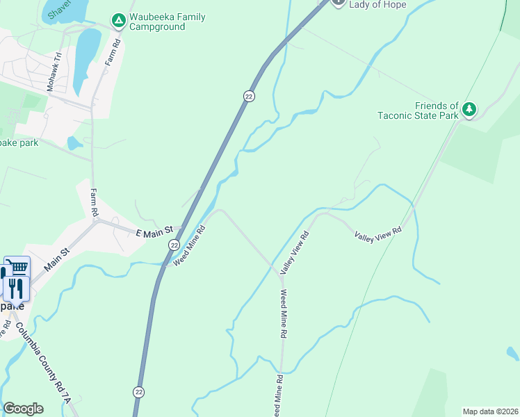 map of restaurants, bars, coffee shops, grocery stores, and more near in Copake
