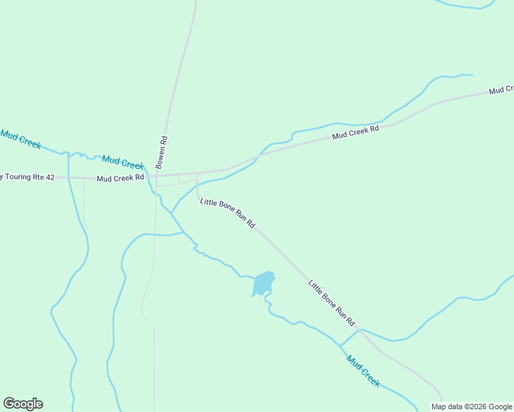 map of restaurants, bars, coffee shops, grocery stores, and more near 2420 Little Bone Run Rd in Kennedy