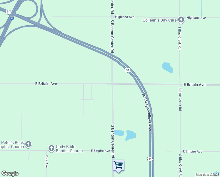 map of restaurants, bars, coffee shops, grocery stores, and more near 562 South Benton Center Road in Benton Harbor