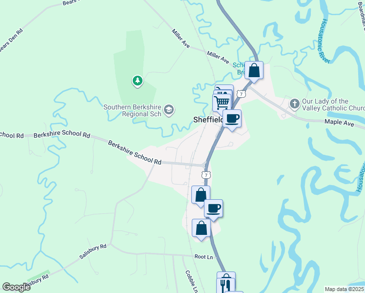 map of restaurants, bars, coffee shops, grocery stores, and more near 36 Plymouth Lane in Sheffield