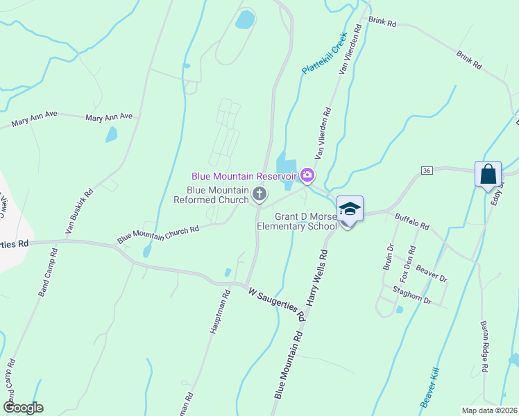 map of restaurants, bars, coffee shops, grocery stores, and more near 566 Cemetery Road in Saugerties