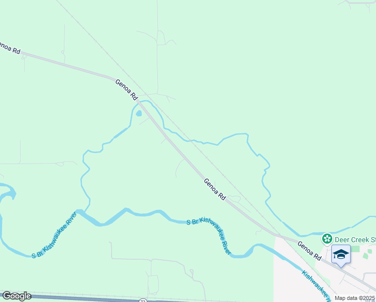 map of restaurants, bars, coffee shops, grocery stores, and more near 32790 Genoa Road in Genoa