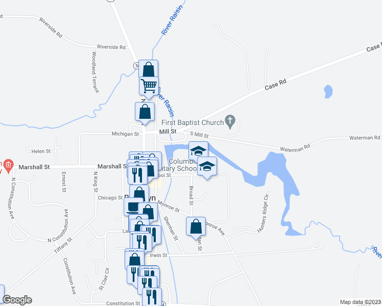map of restaurants, bars, coffee shops, grocery stores, and more near 100 East Mill Pond Drive in Brooklyn