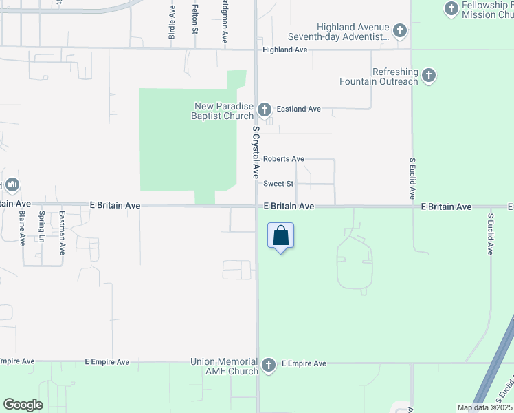 map of restaurants, bars, coffee shops, grocery stores, and more near 1700 East Britain Avenue in Benton Harbor