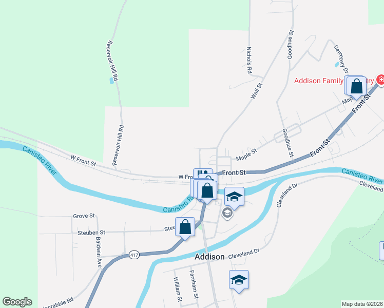 map of restaurants, bars, coffee shops, grocery stores, and more near 21 Jones Hl in Addison