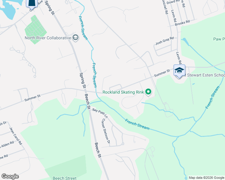 map of restaurants, bars, coffee shops, grocery stores, and more near 456 Summer Street in Rockland