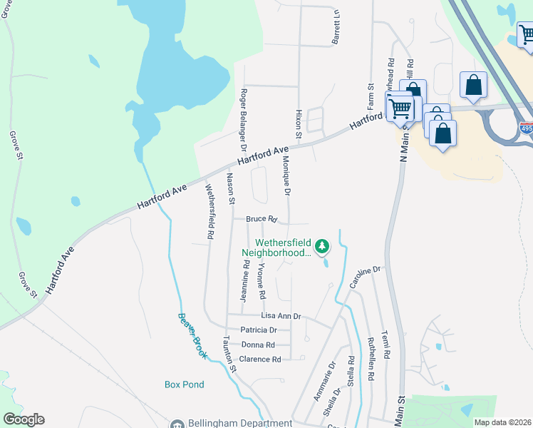 map of restaurants, bars, coffee shops, grocery stores, and more near 52 Bruce Road in Bellingham