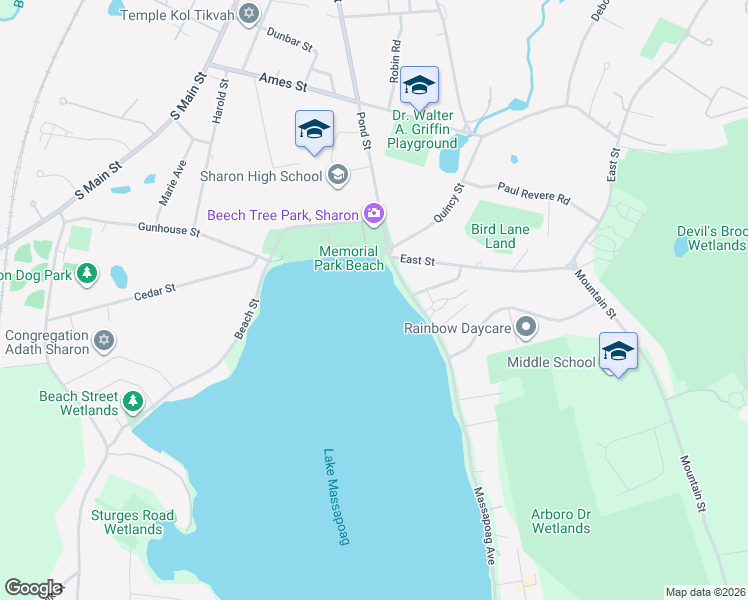 map of restaurants, bars, coffee shops, grocery stores, and more near in Sharon