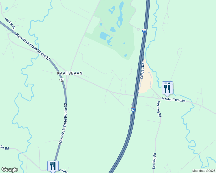 map of restaurants, bars, coffee shops, grocery stores, and more near 390 Malden Turnpike in Saugerties