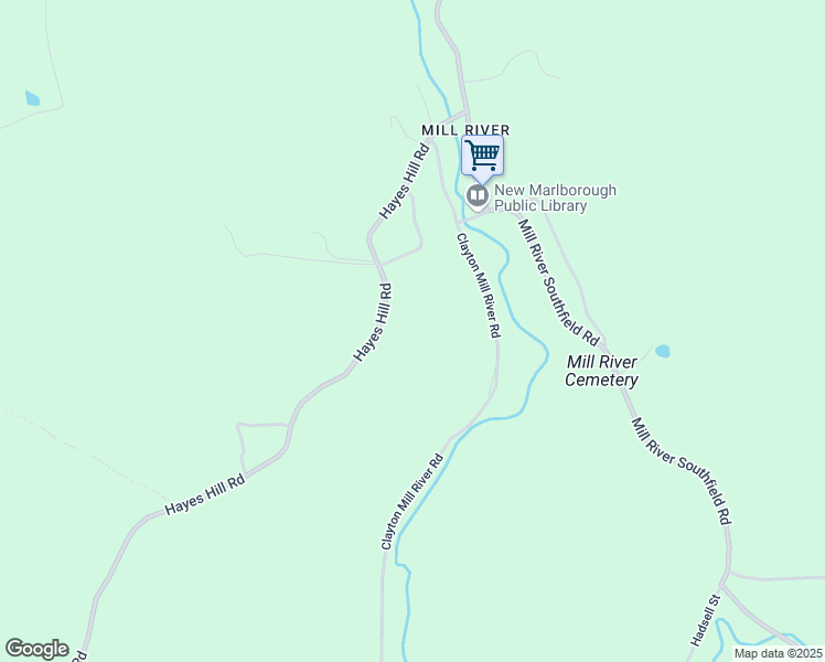 map of restaurants, bars, coffee shops, grocery stores, and more near 139 Clayton Mill River Road in New Marlborough