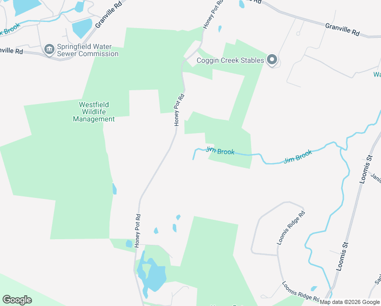 map of restaurants, bars, coffee shops, grocery stores, and more near 156 Honey Pot Rd in Westfield