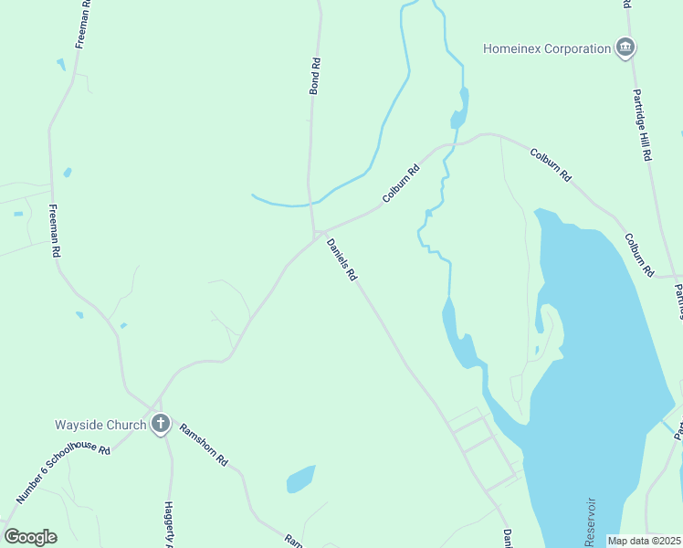 map of restaurants, bars, coffee shops, grocery stores, and more near 12 Daniels Road in Charlton