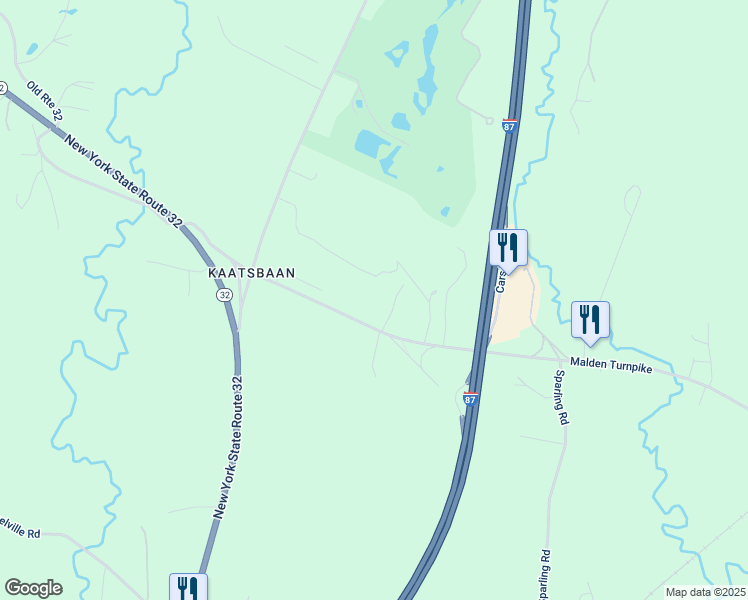 map of restaurants, bars, coffee shops, grocery stores, and more near 390 Malden Turnpike in Saugerties