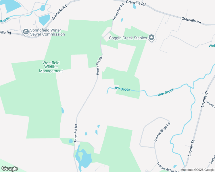 map of restaurants, bars, coffee shops, grocery stores, and more near 156 Honey Pot Rd in Westfield