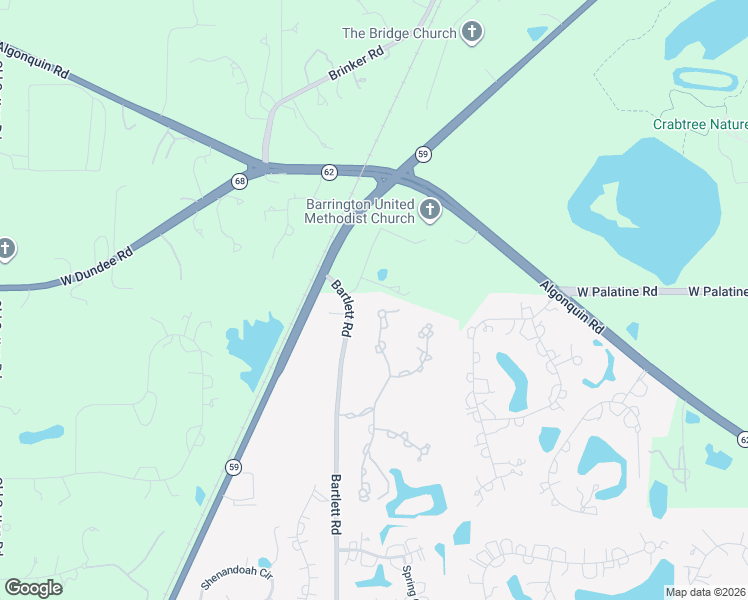 map of restaurants, bars, coffee shops, grocery stores, and more near 20 Brooke Lane in South Barrington