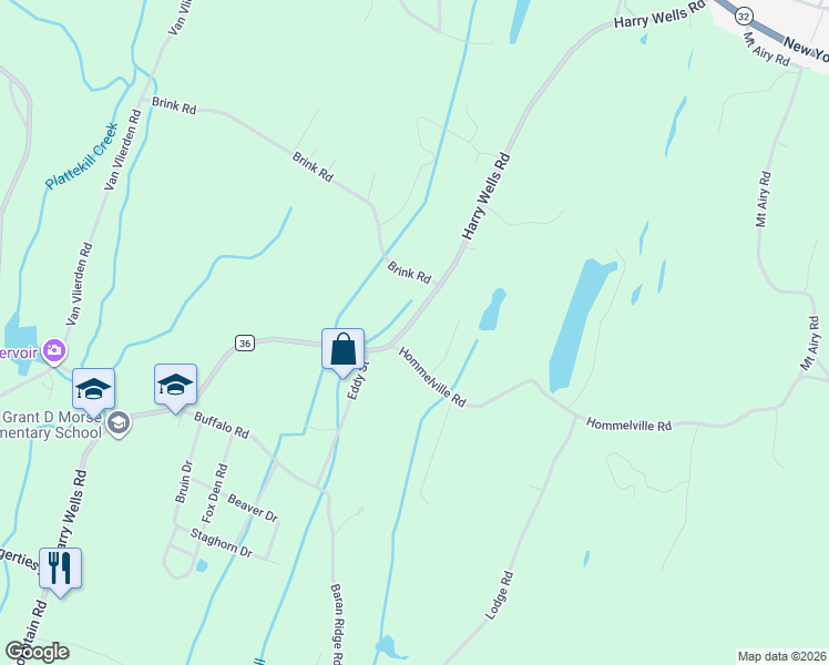 map of restaurants, bars, coffee shops, grocery stores, and more near 204 Harry Wells Road in Saugerties