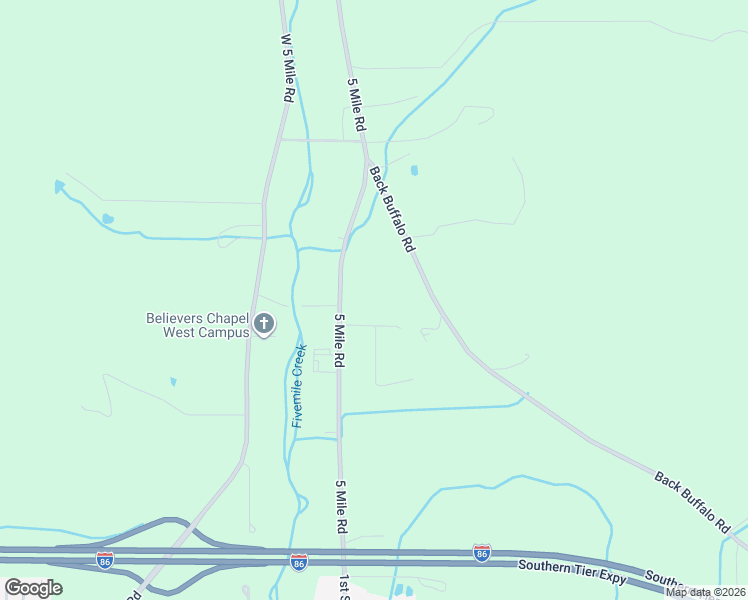 map of restaurants, bars, coffee shops, grocery stores, and more near 2564 5 Mile Road in Allegany