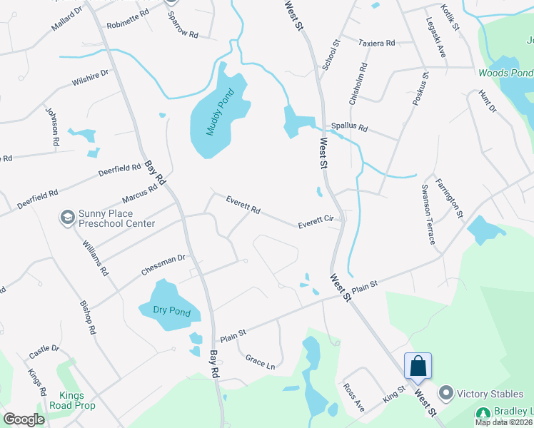 map of restaurants, bars, coffee shops, grocery stores, and more near 127 Everett Road in Stoughton