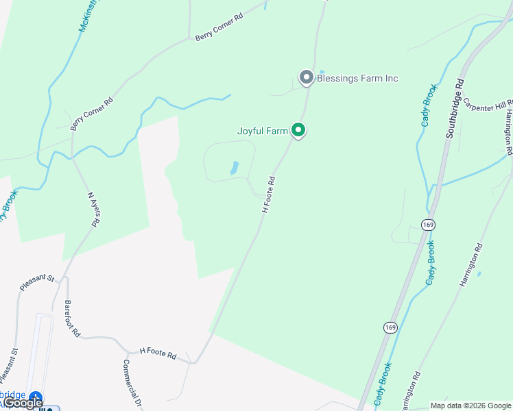 map of restaurants, bars, coffee shops, grocery stores, and more near 78 H Foote Road in Charlton