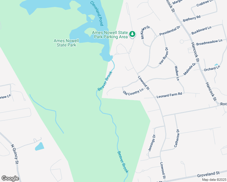 map of restaurants, bars, coffee shops, grocery stores, and more near 116 Lady Slipper Lane in Abington