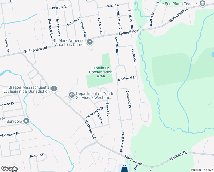 map of restaurants, bars, coffee shops, grocery stores, and more near 279 Garnet Street in Springfield