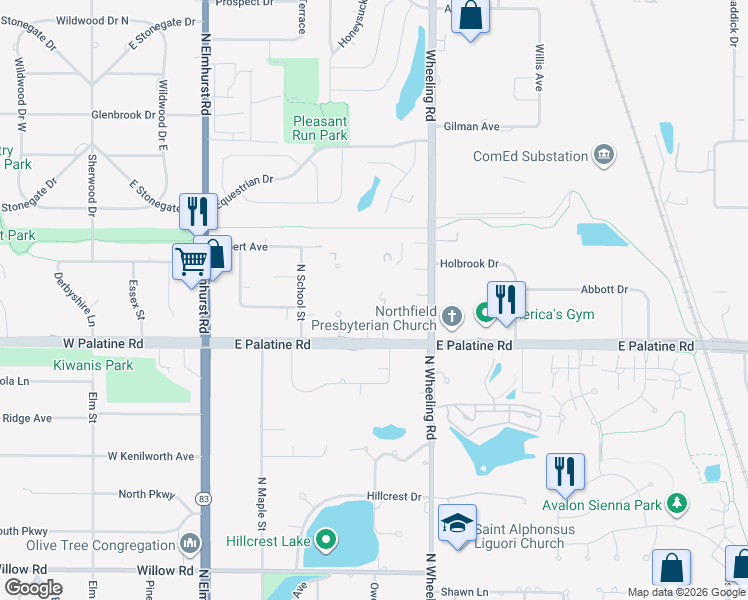 map of restaurants, bars, coffee shops, grocery stores, and more near 1550 Sandpebble Drive in Wheeling