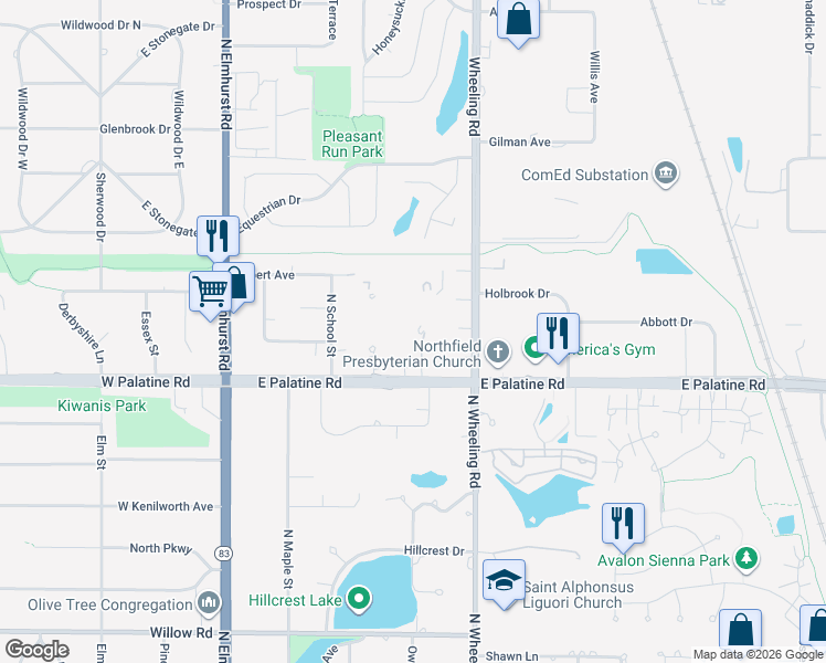 map of restaurants, bars, coffee shops, grocery stores, and more near 1550 Sandpebble Drive in Wheeling