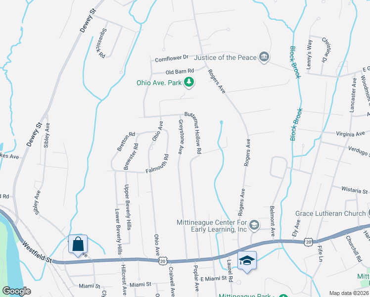 map of restaurants, bars, coffee shops, grocery stores, and more near 264 Greystone Avenue in West Springfield