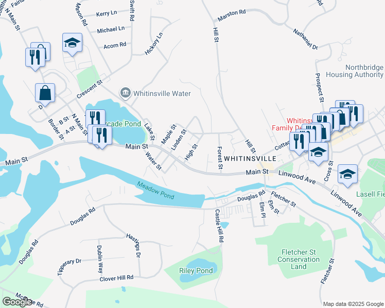 map of restaurants, bars, coffee shops, grocery stores, and more near in 