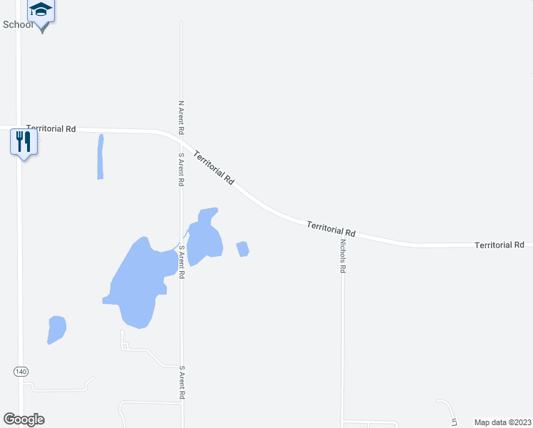 map of restaurants, bars, coffee shops, grocery stores, and more near 8710 Territorial Road in Benton Harbor