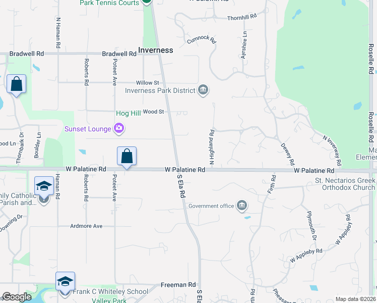 map of restaurants, bars, coffee shops, grocery stores, and more near 35 Ela Road in Inverness