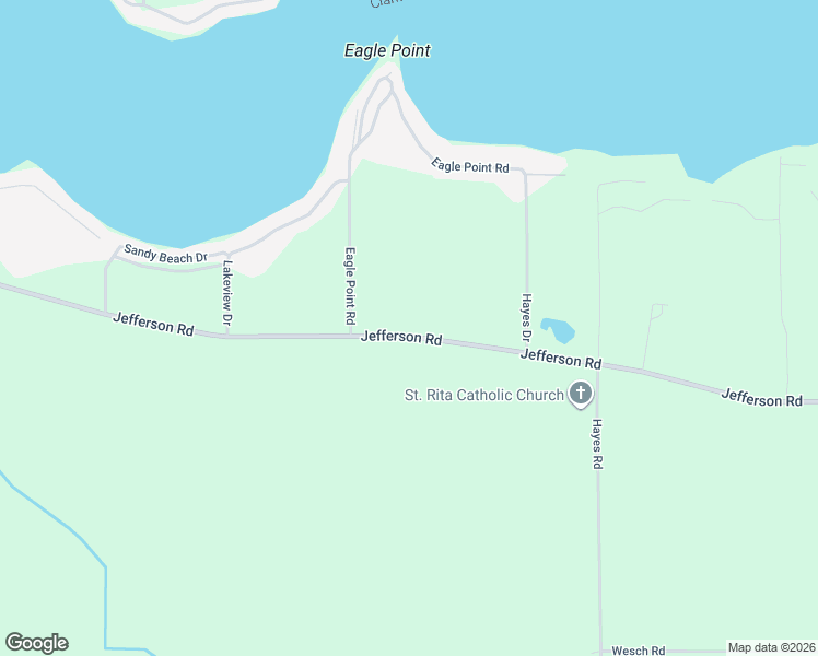 map of restaurants, bars, coffee shops, grocery stores, and more near 5100 Jefferson Road in Clarklake